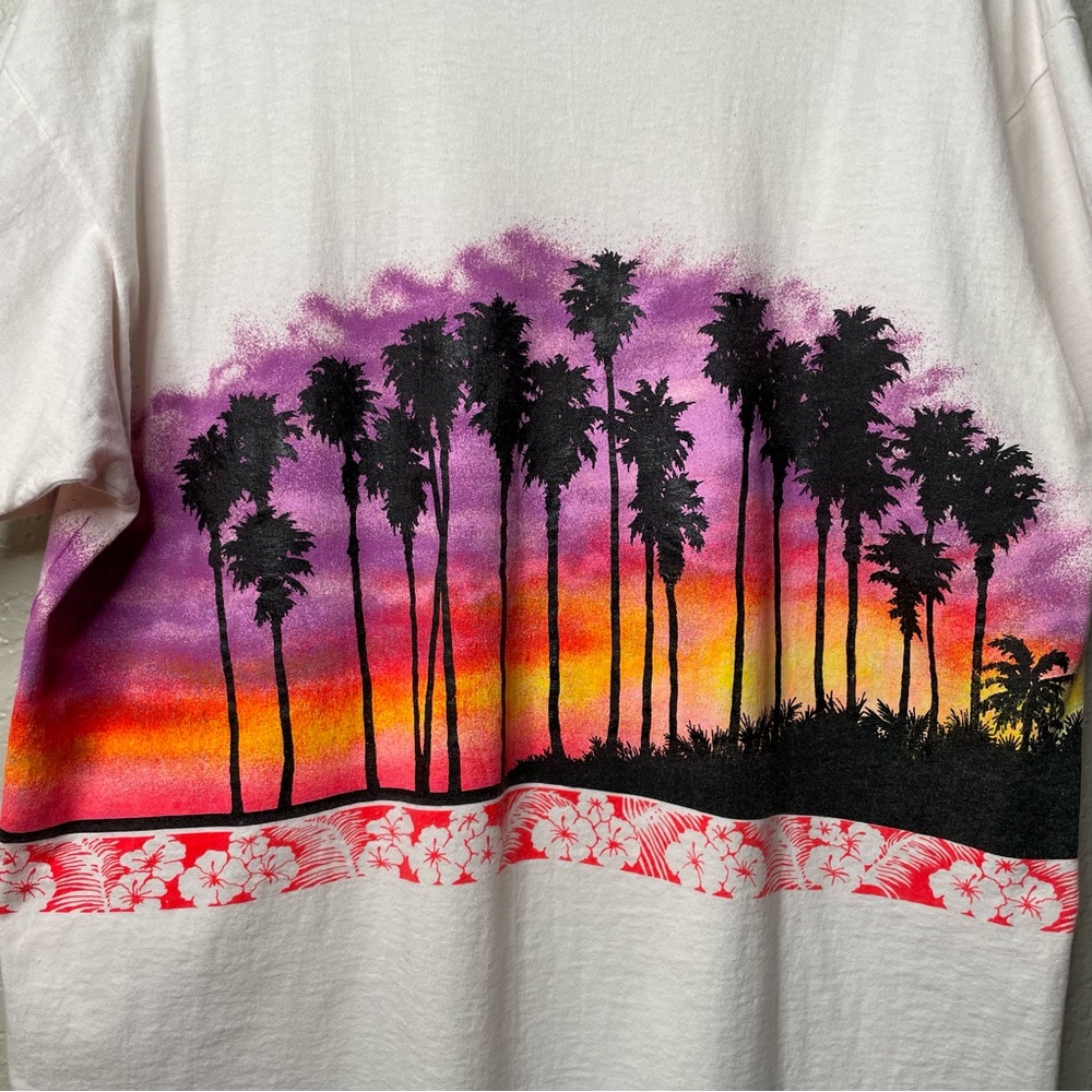 90s Vintage San Diego Cali Sunset Wrap Around T-Shirt 1991 Single Stitch - Picture 11 of 11
